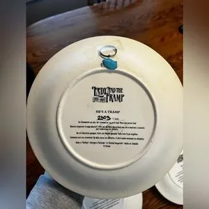 Other | Walt Disney Lady In The Tramp 3d Porcelain Plates | Poshmark